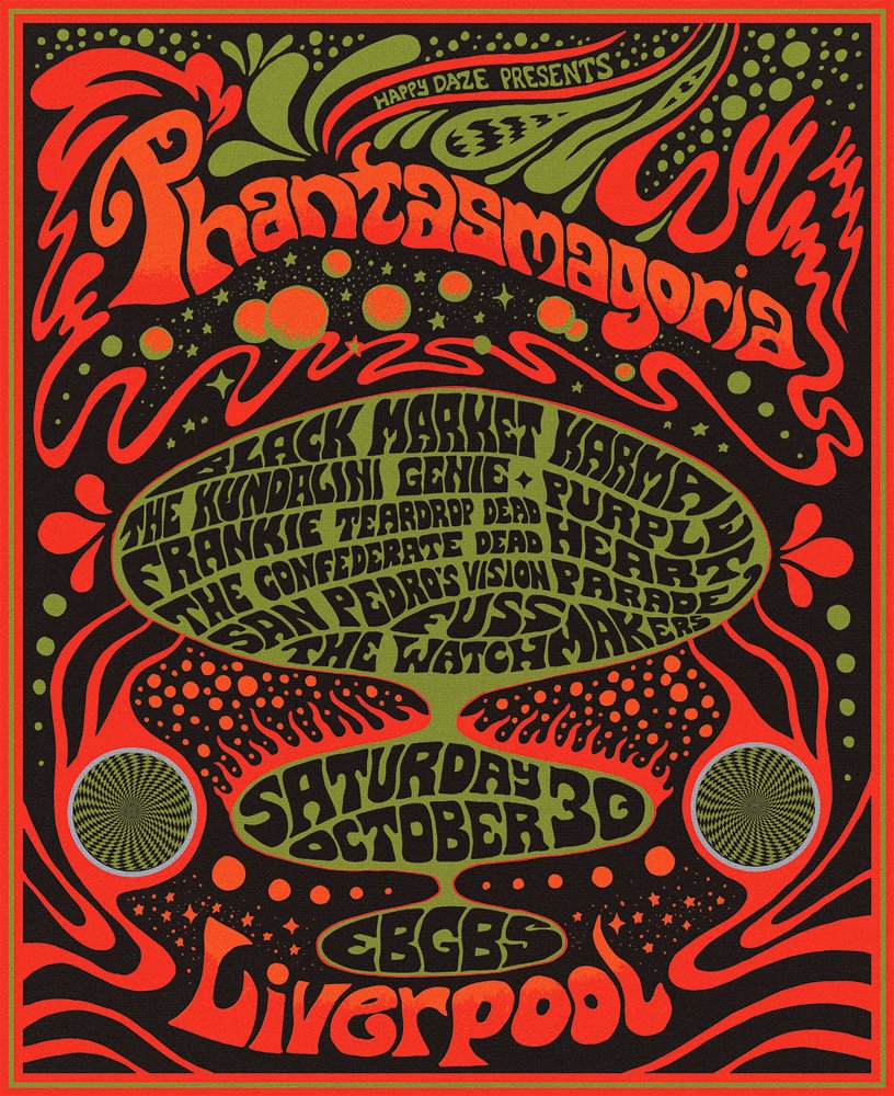 🔮 PHANTASMAGORIA!

On Sat 30 October, at EBGBS, THE best psych day in the U.K. is planned to take place. 

We've put together a super-sonic playlist for your ears to enjoy featuring each band that is billed &gt;&gt; open.spotify.com/playlist/6Gndn…

SECOND-TIER TICKETS: skiddle.com/e/35802490