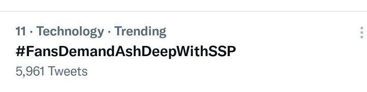 SayaliGurav7's tweet photo. We Demand AshDeep As Leads in Upcoming Show @sumeethmittal @ShashiSumeet
@prashrathi
@irandeeprai
@Ashisinghh
#FansDemandAshDeepWithSSP https://t.co/imFYegD8Ne