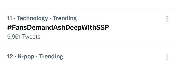 SayaliGurav7's tweet photo. #FansDemandAshDeepWithSSP
Trending
@RajBaddhan
Want AshDeep Back Onscreen Again https://t.co/cToXdEVCUv