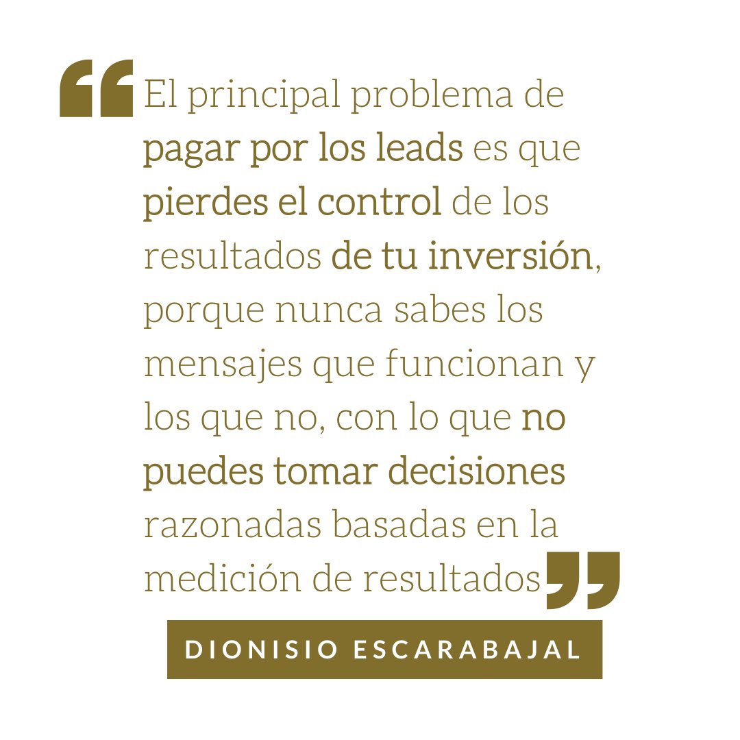 inmo_TOOLS's tweet image. Una cosa es hacer campañas de captación online y otra diferente es comprar leads. La segunda parece más directa pero a medio y largo plazo es una inversión improductiva desde el punto de vista del #marketinginmobiliario Dionisio Escarabajal lo explica en mtr.cool/fccimoinru