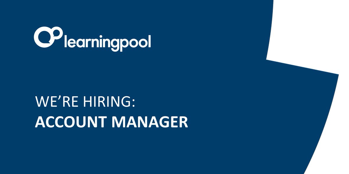 LearningPool's tweet photo. We're hiring! Managing an assigned territory of existing Learning Pool customers, the Account Manager will engage and grow our network of individual relationship for our Prime customer segment. Apply now: https://t.co/CD3v3hQ8Y0 #AccountManagement #careers #recruitment #jobs https://t.co/nOzWJLurl0