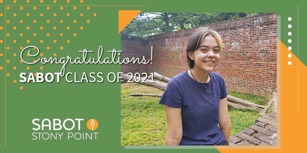 Congratulations to the Sabot #Classof2021! Matilda has been a Sabot Dragon since Kindergarten and will stay a Dragon next year at Maggie Walker. Her advice to next year's 8th grade is to "Try not to worry about the little things, and hug all your friends."