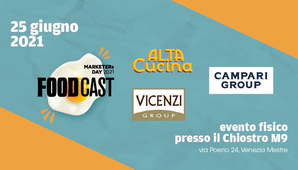 mktrsclub's tweet photo. Il #MDay21 - FoodCast torna fisico!
Una giornata all'insegna del food con tre #ospiti d’eccezione✨
Il #pomeriggio del 25/06 ci farà venire l'acquolina in bocca! 🍳

I posti sono limitati: iscriviti subito al link https://t.co/1VnjU4aMt5! https://t.co/KiGxNWQYh1