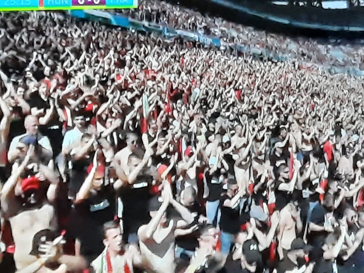 مباراة المجر وفرنسا حاليا 
ولا واحد لابس كمام واحنا عندنا حظر
صدقوني احنا ماراح نتقدم ابد اذا كان هذا الفكر الهرم موجود والله المستعان