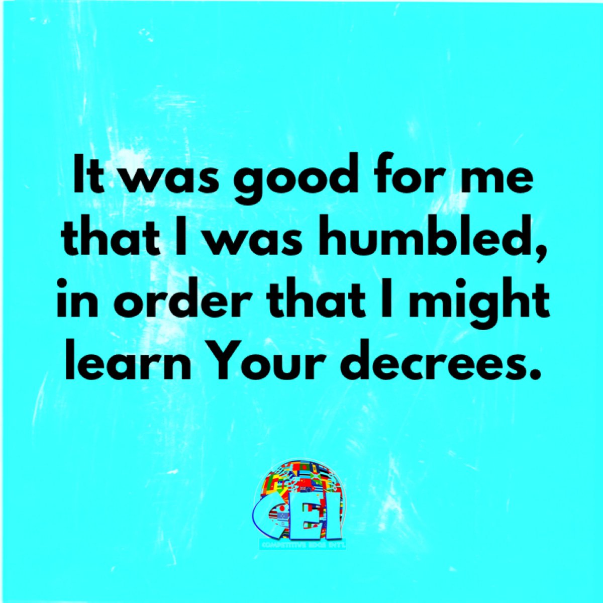 CEI_Sports's tweet photo. What have you learned from Yahweh when you’ve been humbled?
#CEIsports #YourWordIsLife2Me #Psalm119v71 #Humbled #Learn #WordAndSpirit #SpiritAndWord https://t.co/AWhBnUnWeF