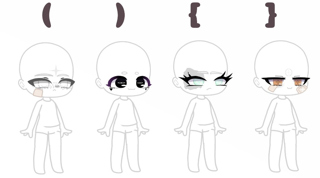 _Caramel_Queen_'s tweet photo. Let's make a OC! 

(Incase you don't understand the font)

Skin
A
B
C
D

Clothes
1
2
3
4

Hair
+
-
÷
×

Eyes
(
) 
{
} https://t.co/C5Xiv14CvH