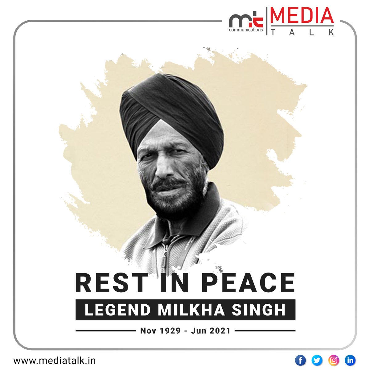 MediatalkPvtLtd's tweet photo. A story that inspired millions and will keep inspiring more. The flying Sikh has flown away but the legend shall live forever!
#omshanti #restinpeace #ripmilkhasingh #flyingsikh #flyingking #flyingsingh #milkhasingh #mediatalk #NewDelhi https://t.co/nnYPBFGVPo