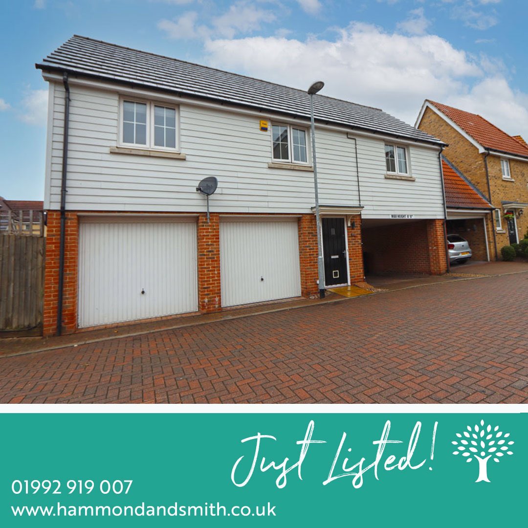 and_hammond's tweet photo. New ✨ 2 bedroom freehold coach house 💕 Village location with allocated parking 🏡 Call 📞 us on 01992 919007 for more information 💕✨ #dreammove https://t.co/YVv9XXwjtr