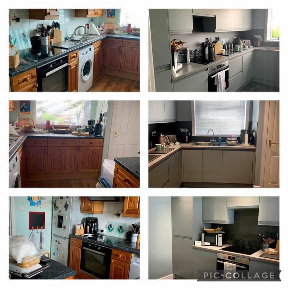 Finally complete, before and after shots of the new kitchen. Looks no too bad.