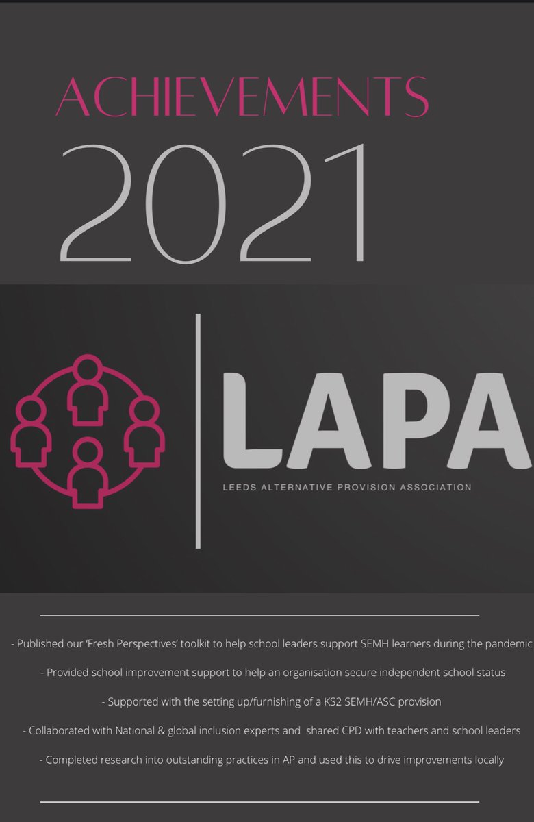 Leeds Alternative Provision Association (LAPA) tweet media