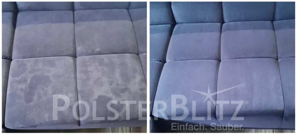 Polsterblitz's tweet photo. #Reinigungserfolg Sitzpolster Reinigung - Flecken entfernt auf blauem Polster https://t.co/8ocxle1XGf https://t.co/aNUbs4EDrC