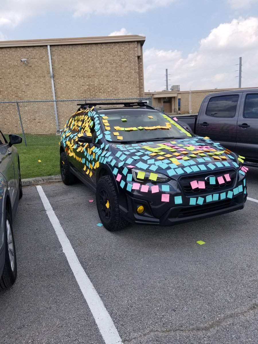 Steven03tbs's tweet photo. Got to give it up, my hallway got me good! What a way to end the school year!! 🤣 https://t.co/M2i9GA7AMn