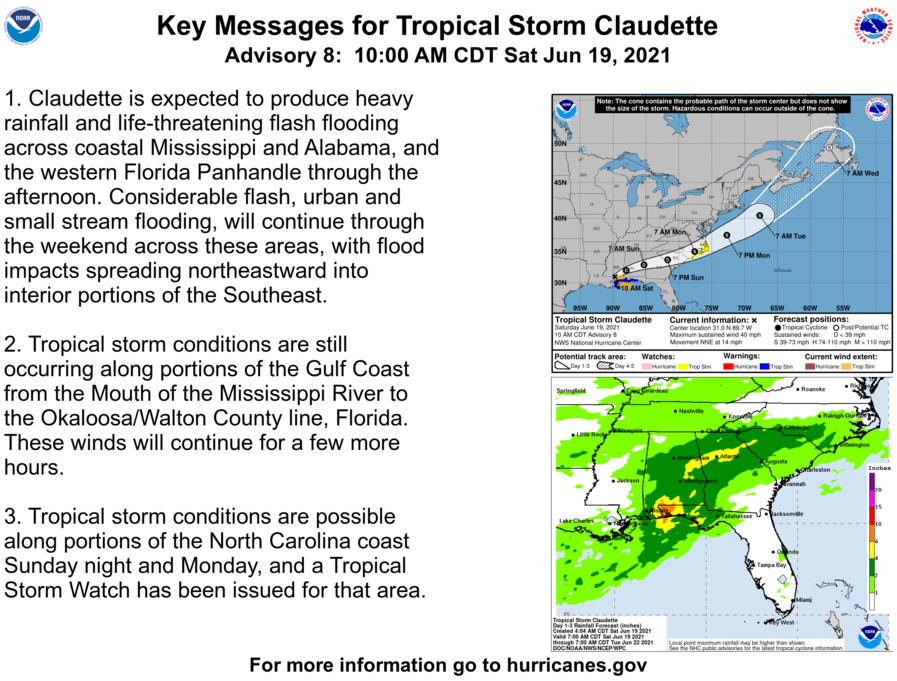 We did not find results for: Tropical Storm 2021 . National Hurricane Center On Twitter Tropical Storm Claudette Continues To Produce Heavy Rains And Gusty Winds Across Portions Of The Northern Gulf Coast A Tropical Storm Watch Has Now Been Issued For