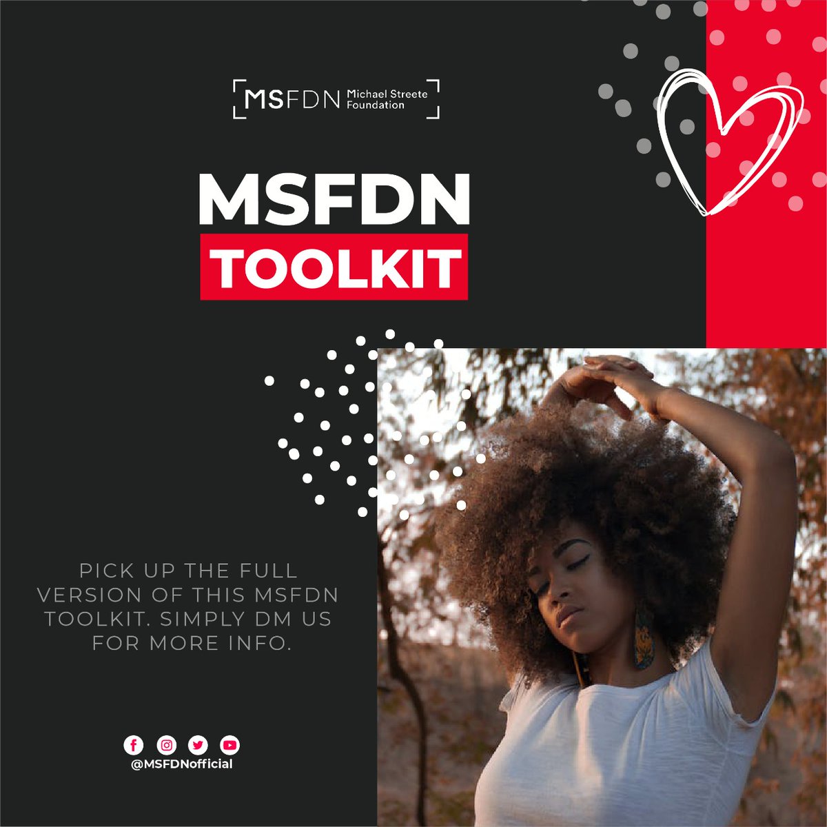 MSFDNofficial's tweet photo. Are you SICK OF THESE CELLS?
Let's remove the walls and raise the ceiling!
Get your hands on our toolkit that has been designed, to support the feelings that can align with a positive mindset of discovery, embrace, and creativity.

#sicklecellawareness  #michaelstreetefoundation https://t.co/ThI5ahsR0G