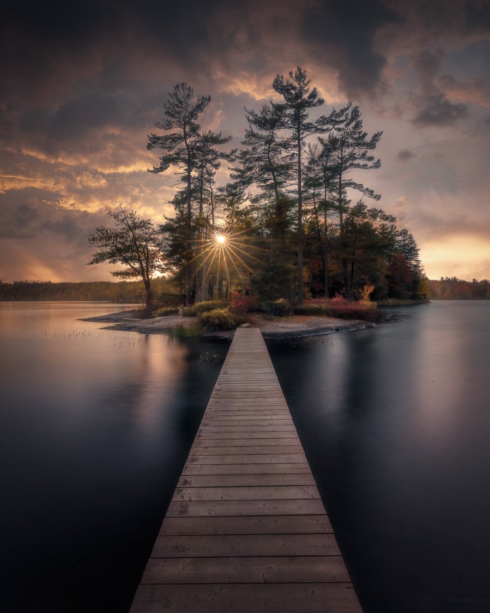A sunset, long exposure, timeblend from Cottage Country, Ontario 🇨🇦