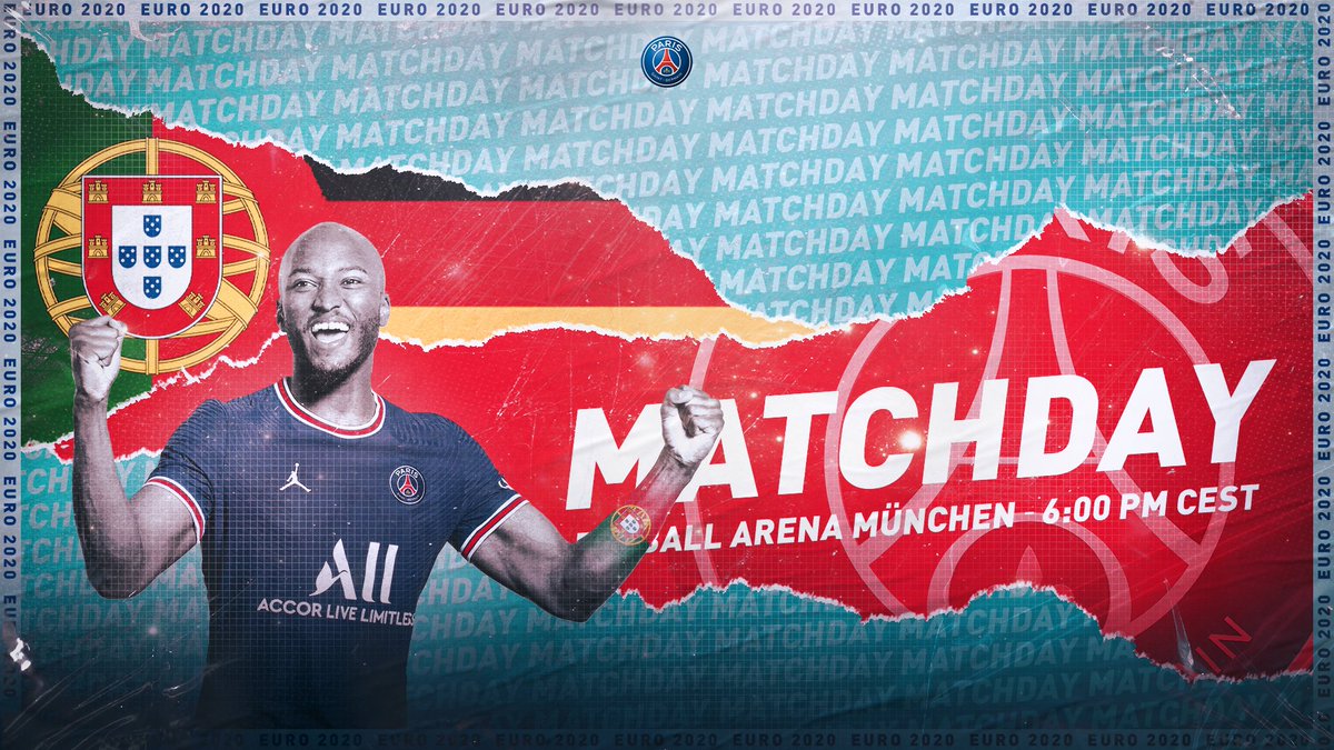 PSG_inside's tweet photo. 🇵🇹 🆚 🇩🇪 #PORGER 

Au tour du Portugal de @iamDaniloP dans ce groupe F !
🕕 Coup d'envoi à 18h !

🌍 #PSGinternational #EURO2020 https://t.co/zMeHkJq4Ue
