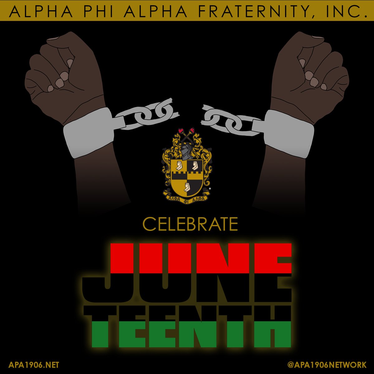 apa1906NETwork's tweet image. Today, we celebrate Juneteenth, the observance of freedom for African Americans from slavery. Still, the struggle for freedom and justice in this country continues and Alpha Phi Alpha Fraternity, Inc. remains ever vigilant. Happy Juneteenth.  #APA1906Network  #HappyJuneteeth