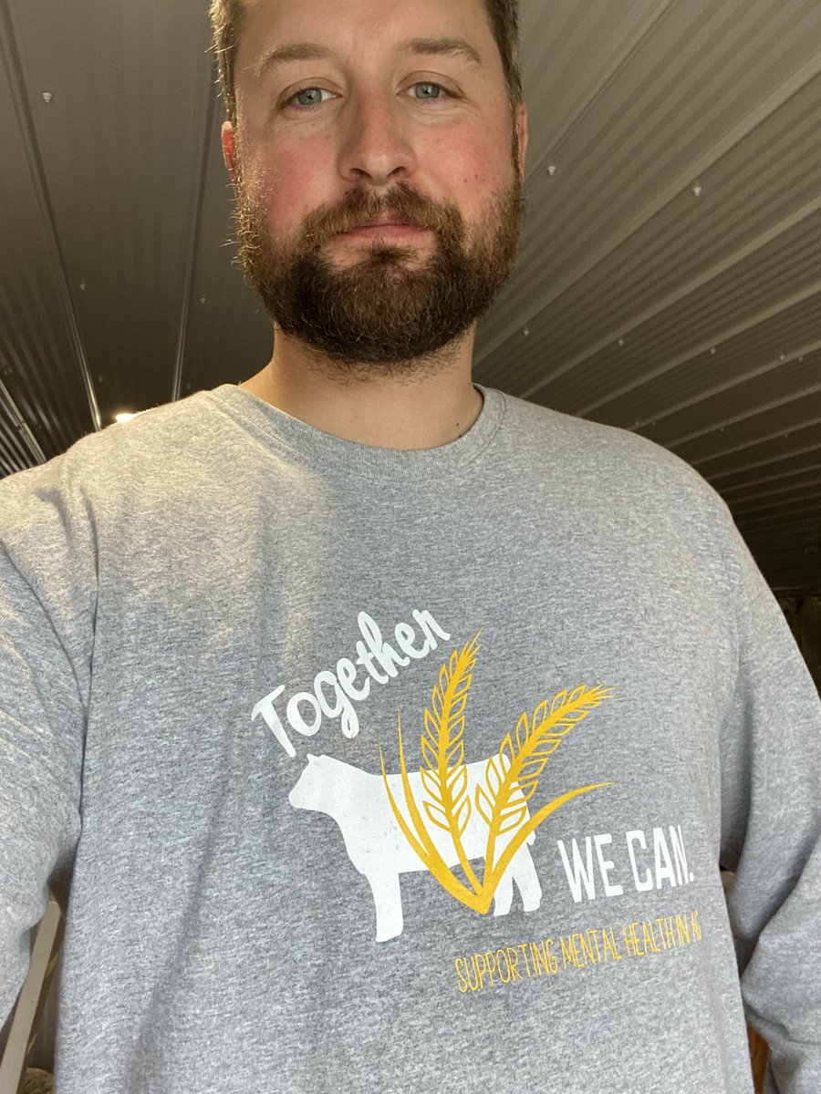 Proud to sport my together we can shirt today! Thanks Kylie Beck and Will Banford for shedding the light on mental health in farming and ranching #endthestigma #Mentalhealth #MentalHealthMatters