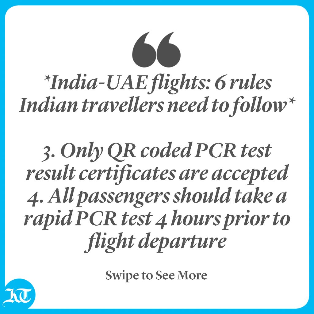 khaleejtimes's tweet photo. Traveling from India to UAE? Read this.

Read more: https://t.co/M5eSQ0RLJb https://t.co/zbQV2CrnE4