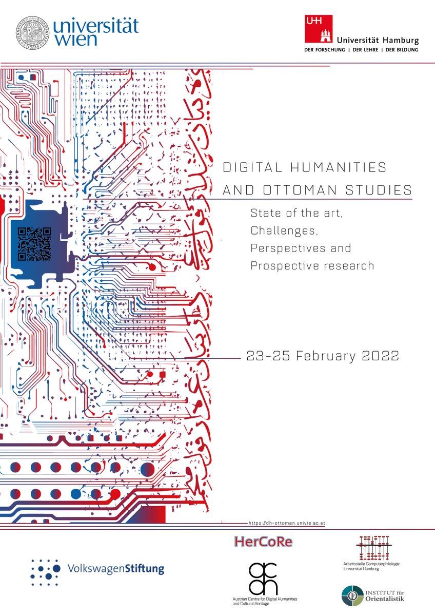 Save-the-date! 
'Digital Humanities and Ottoman Studies. State of the art, Challenges, Perspectives and Prospective research' at the University of Vienna (in collaboration with #ACDHCH, #VolkswagenStiftung,#unihh)

For further information stay tuned: 
dh-ottoman.univie.ac.at