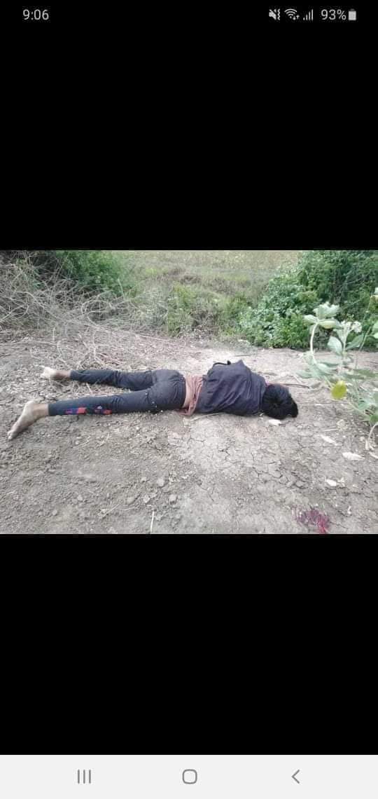 JastinMm's tweet photo. Youths from Thagara Village, Khin Oo Township, Sagaing Division were abducted and killed by Burmese coup militants.Burmese coup militants are arresting and killing civilians and committing war crimes.

#WhatsHappeningInMyanmar 
#CrimesAgainstHumanity 
#June19Coup https://t.co/IzSitl7jCc