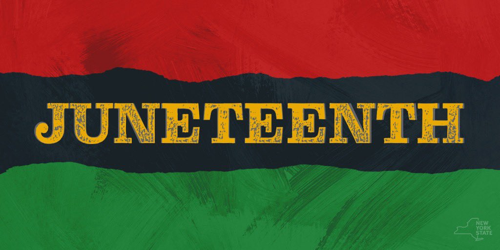 NYGovCuomo's tweet photo. Wishing New Yorkers a happy #Juneteenth https://t.co/6AdUfRRbV1