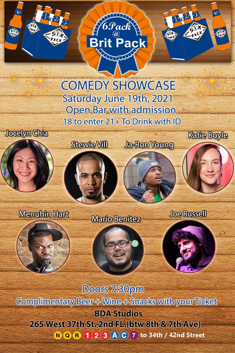 6packatbritpack's tweet photo. Free Beer+Wine Open Bar comedy showcase! 6/19 730pm tix https://t.co/5rQ8H049cd @TimeOutNewYork   #timeoutnewyork #saturdaynightlive  #standupcomedy #comedians #timesquare  #letslaugh #boysnight #girlsnight https://t.co/NMAoVHqsGM
