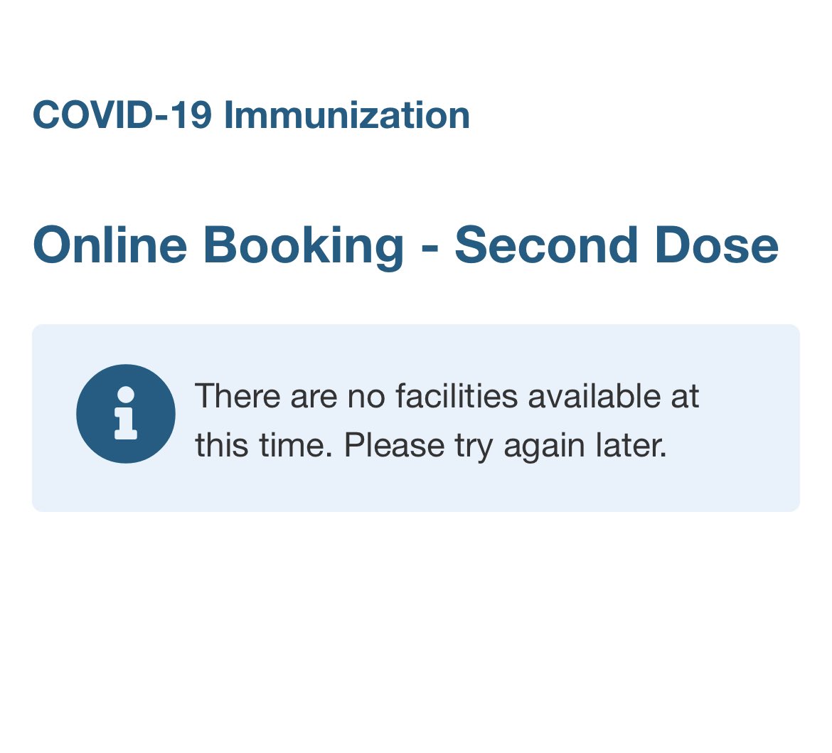 LyverJohn's tweet photo. Hey Folks in #yyc is anyone else getting this when trying to book second dose ? @AHS_media #bookingissues #media #COVIDVaccination #COVID19AB https://t.co/esovl5aO4E