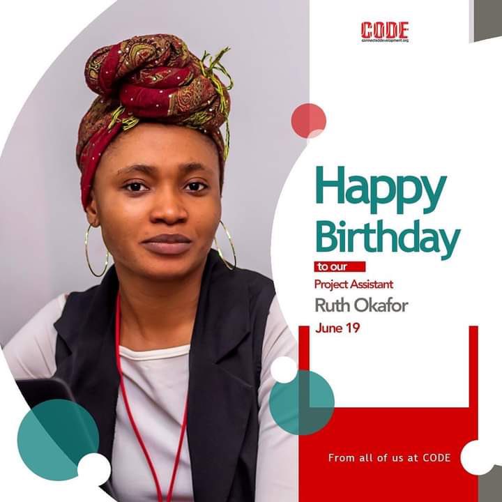 Connected_dev's tweet image. Again, we are celebrating our Project Assistant Ruth Ofakor @chi_okafor12
We say, well done for all your hard work on our recent projects, we wish you more wisdom and peace as you embark on this new chapter in your life!
#HumansofCODE #CODErs