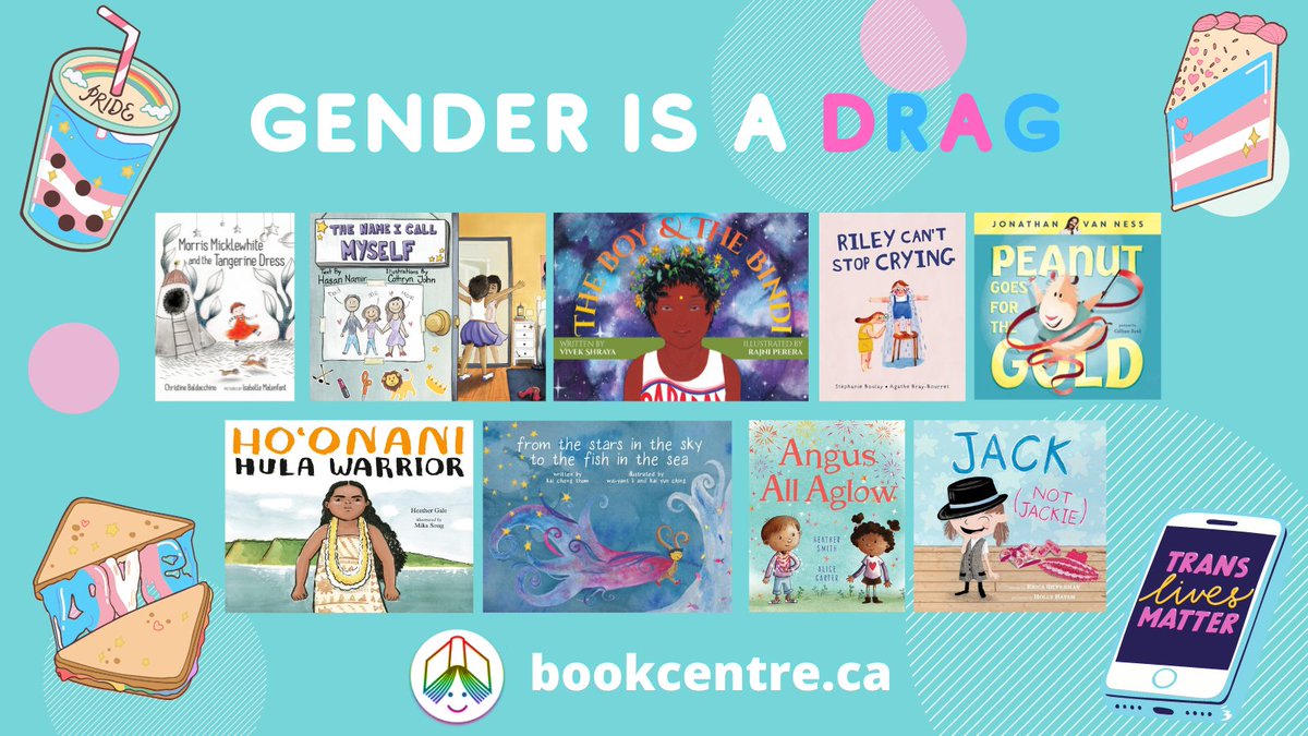 kidsbookcentre's tweet photo. Gender can be such a drag. We love these picture books about gender non-conforming characters! #PrideMonth #TransRights 🏳️‍ ⚧️ 🏳️‍🌈 https://t.co/9rFDWI2RCb