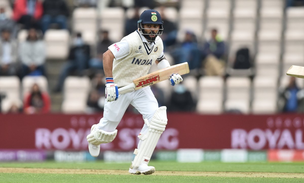 BCCI's tweet photo. That's a fine 50-run partnership between #TeamIndia Captain and his deputy.

Live - https://t.co/CmrtWsugSK #INDvNZ #WTC21 https://t.co/9rE7eAUJra