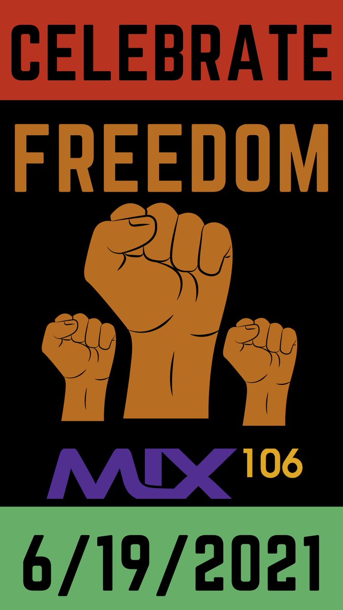 WUBUFM's tweet photo. Celebrate Freedom! Happy Juneteenth! https://t.co/eDQXiYAmo1