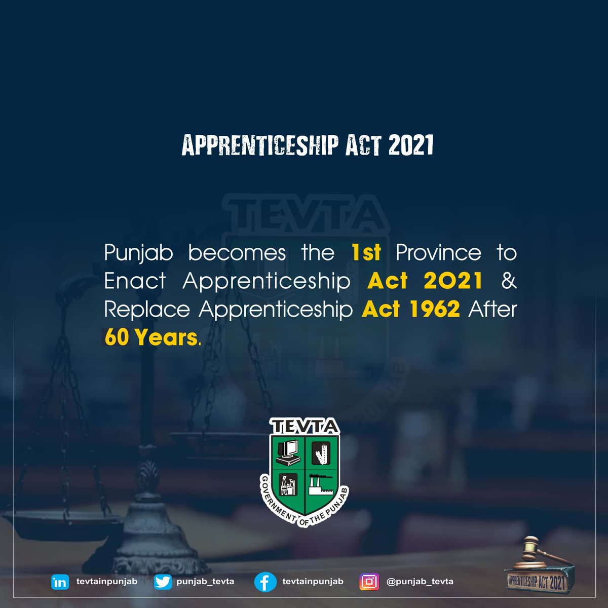 Engrt_MunirKTK's tweet photo. #TEVTA_ApprenticeshipACT
Apprenticeship is a dual system for Training a New Generation of Practitioners of Trade or Profession Couple with On the Job Training at Industry/ Companies &amp; Technical Education in Institutes.
@AliSalmanPTI
@YETA_PakistaN
@MMAslamIqbal https://t.co/GY6y8eAVOv