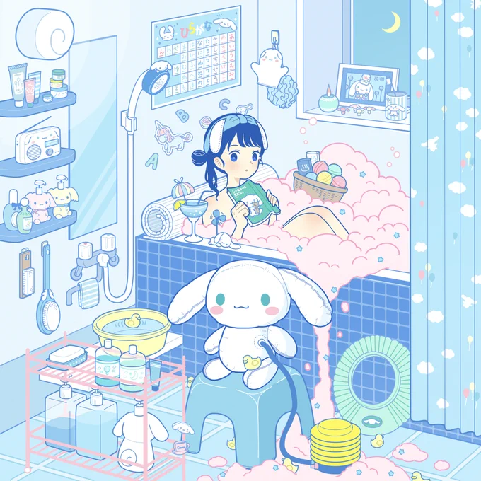 シナモロールなバスルーム 