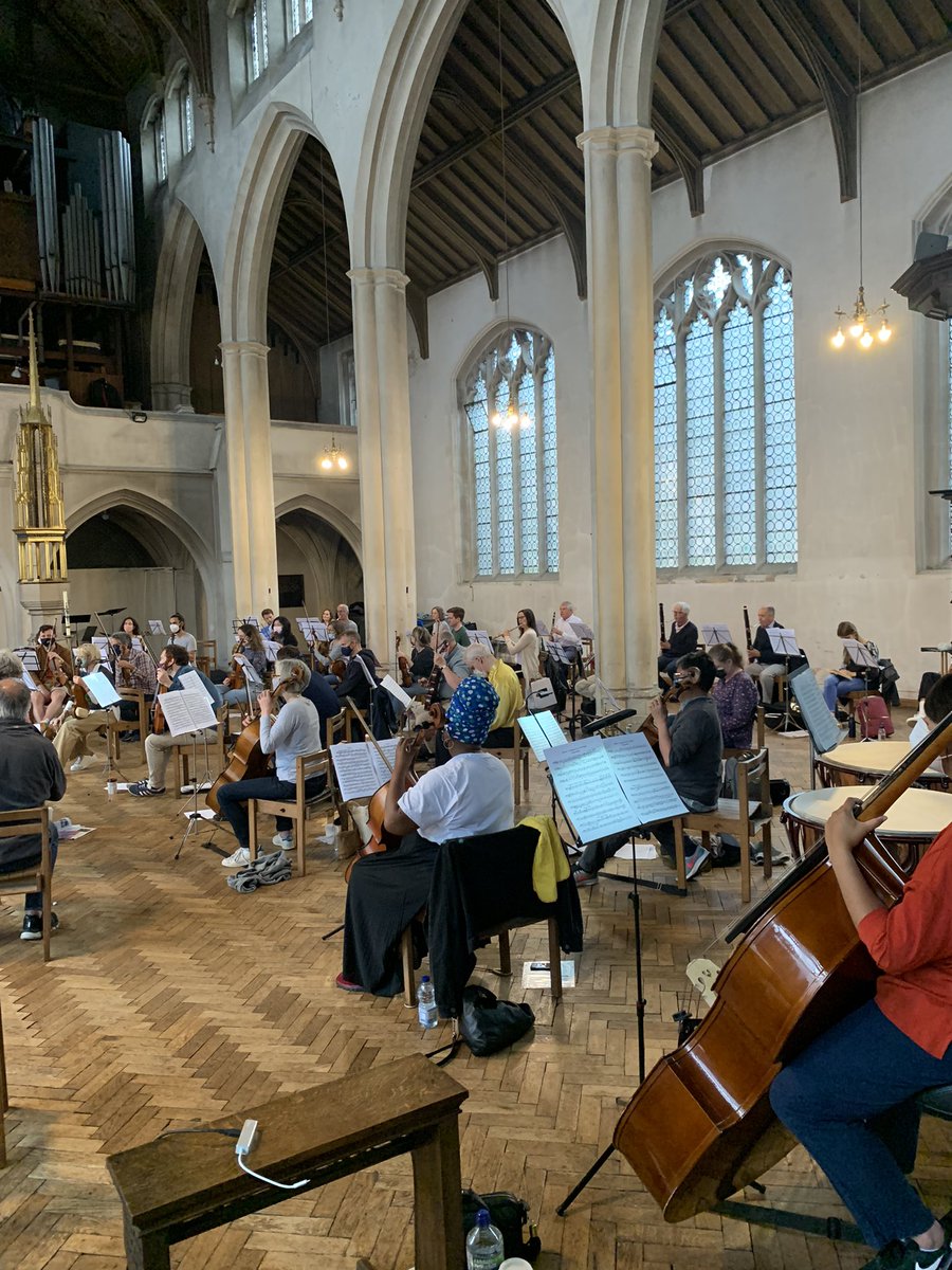 CamdenSO's tweet photo. So lovely to be back playing together (socially distanced of course)! Having a romp through Brahms 2. Energises the soul.

📸 @timmilford https://t.co/PCKFinvSlU
