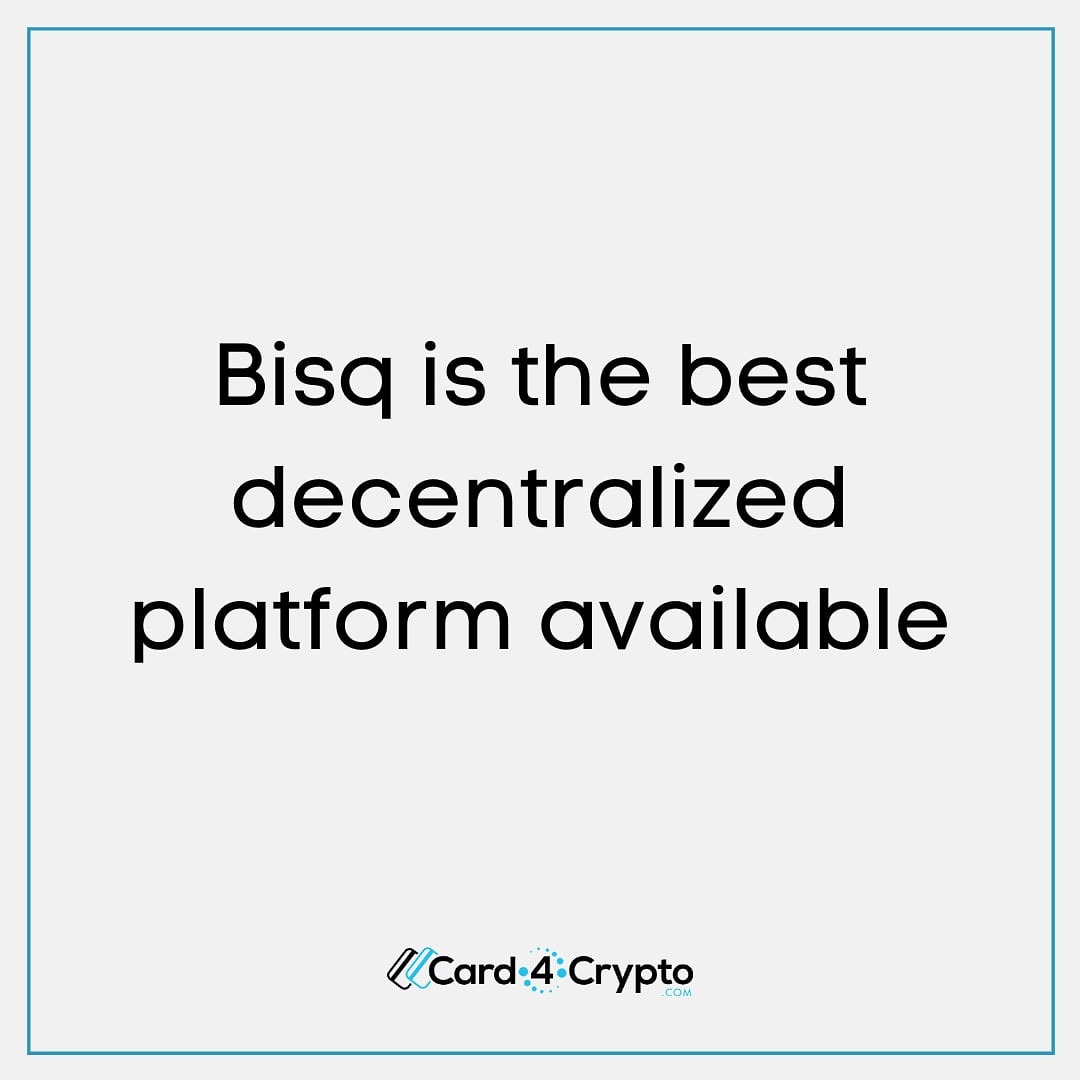 Card4Crypto's tweet photo. Bisq is the best decentralized platform available.

This is a decentralized cryptocurrency exchange. As a result, it has servers all around the world, making it almost impenetrable to attacks. In terms of security, this is one of the greatest sites for purchasing various types... https://t.co/LAirpmWLr8