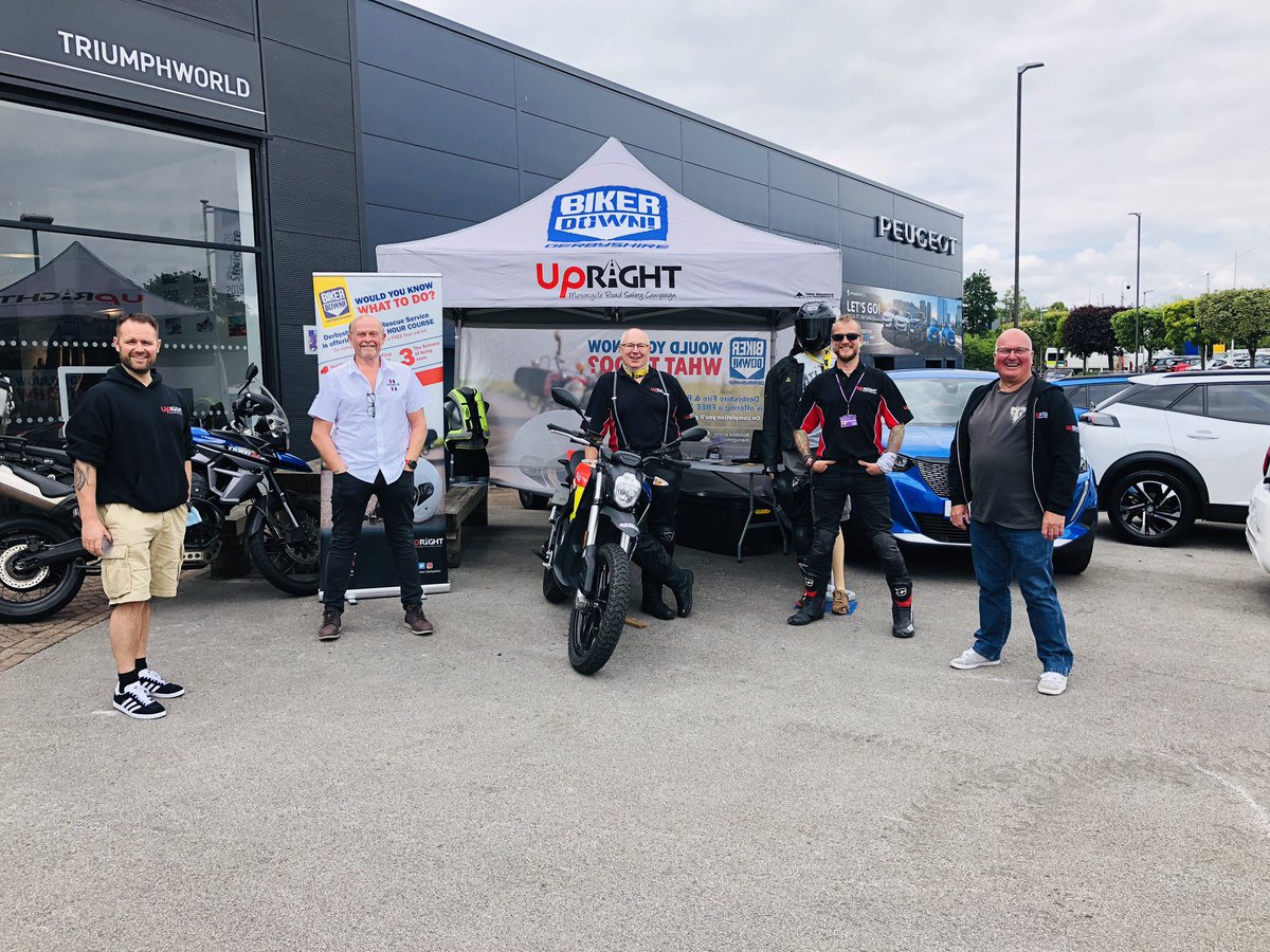 UpRightDerbys's tweet photo. Massive thanks to the team at #Triumphworld in Chesterfield today for hosting a #PopUpRight event and looking after us so well. https://t.co/e7jNp9xnhV