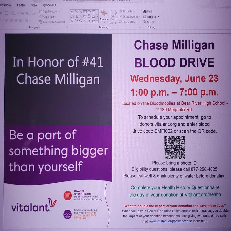 Chase Milligan Blood Drive THIS WEDNESDAY: 6/23!

Spread the word!