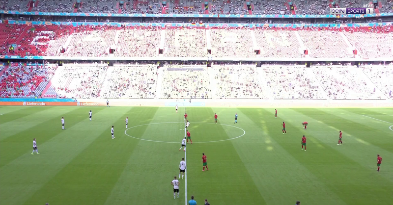 beINSPORTS's tweet photo. ⚡️ صافرة البداية ⚡️

قمّة مرتقبة تجمع المنتخب البرتغالي 🇵🇹 بنظيره الألماني 🇩🇪 ضمن المرحلة الثانية من مباريات المجموعة السادسة.

📺 مباشرة الآن على beIN SPORTS MAX 1
🎙️ تعليق خليل البلوشي

اشترك الآن 👇

🔗 https://t.co/troZunbsYv

#يورو2020 | #البرتغال_المانيا