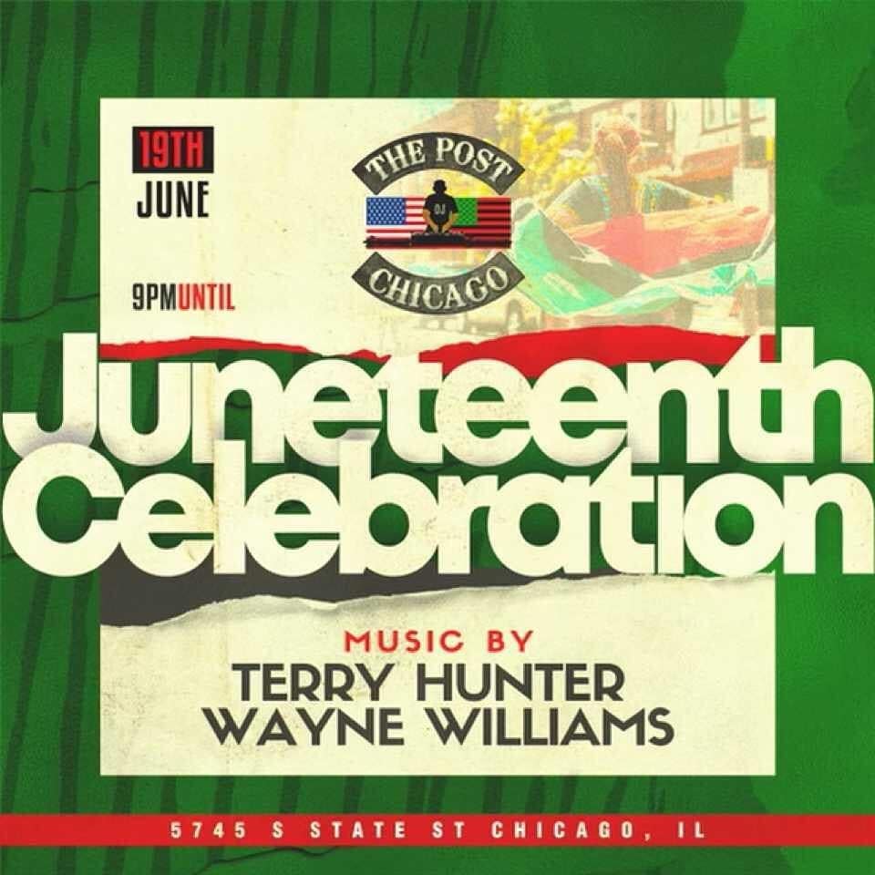 Happy Freedom Day! Meet us at #Pier31 #Chicago  for music from <a href="/djwaynewilliams/">djwaynewilliams</a>, <a href="/djalanking/">Alan King</a> &amp; Big Al, plus goods from  #BlackOwnedBusinesses, 3-10pm. After-party is at #ThePostChicago, w/Wayne &amp; <a href="/djterryhunter/">Terry Hunter</a>! Let's be FREE together in our culture, y'all!! #juneteenth 
❤️🖤💚