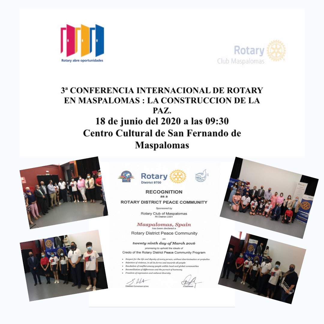 IBArenassur's tweet photo. El viernes 18/6 nuestros alumnos de 4º ESO, que el curso que viene inician el Programa Diploma del #bachilleratointernacional @IB_DP tuvieron la oportunidad de asistir a la III Conferencia Internacional Rotary: Construyendo La Paz @CRMaspalomas @ColegioArenaSur https://t.co/94Io9EwJhW