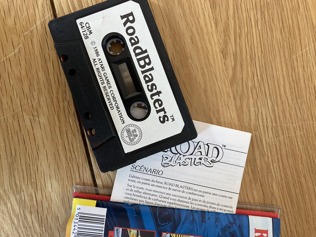 Road Blasters on Commodore 64. £4 with free UK  P&amp;P. #gaming #retro #c64. Message for details.