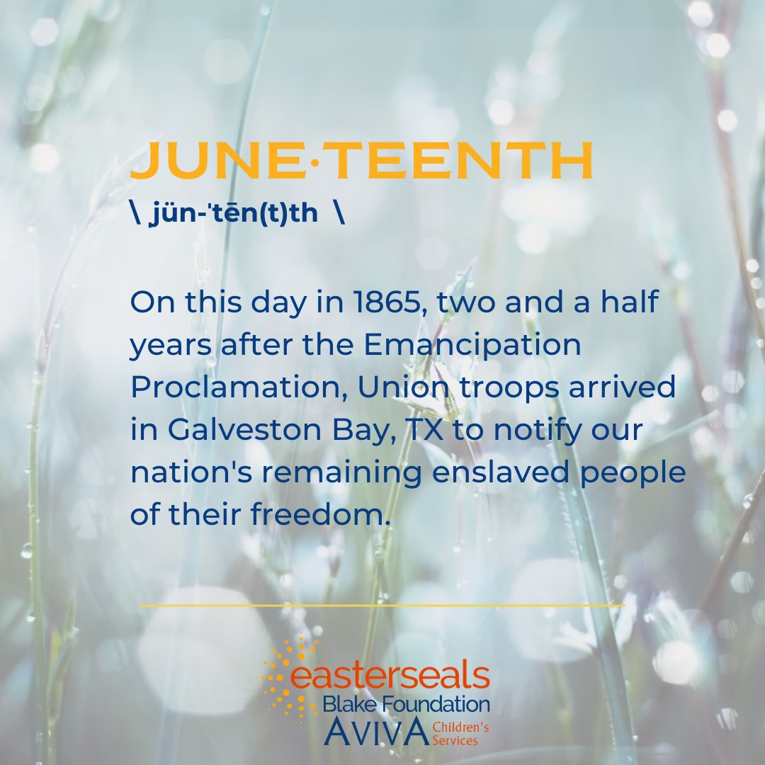 Today we recognize this historic day known as Juneteenth. 

#AvivaChildrensServices #AvivaTucson #BecauseEveryChildMatters #FosterCare #FosterChild #FosterParent #Kinship #CommunityResources #ResourceCloset #FamilyStabilization #OnThisDay #KnowYourHistory #Juneteenth