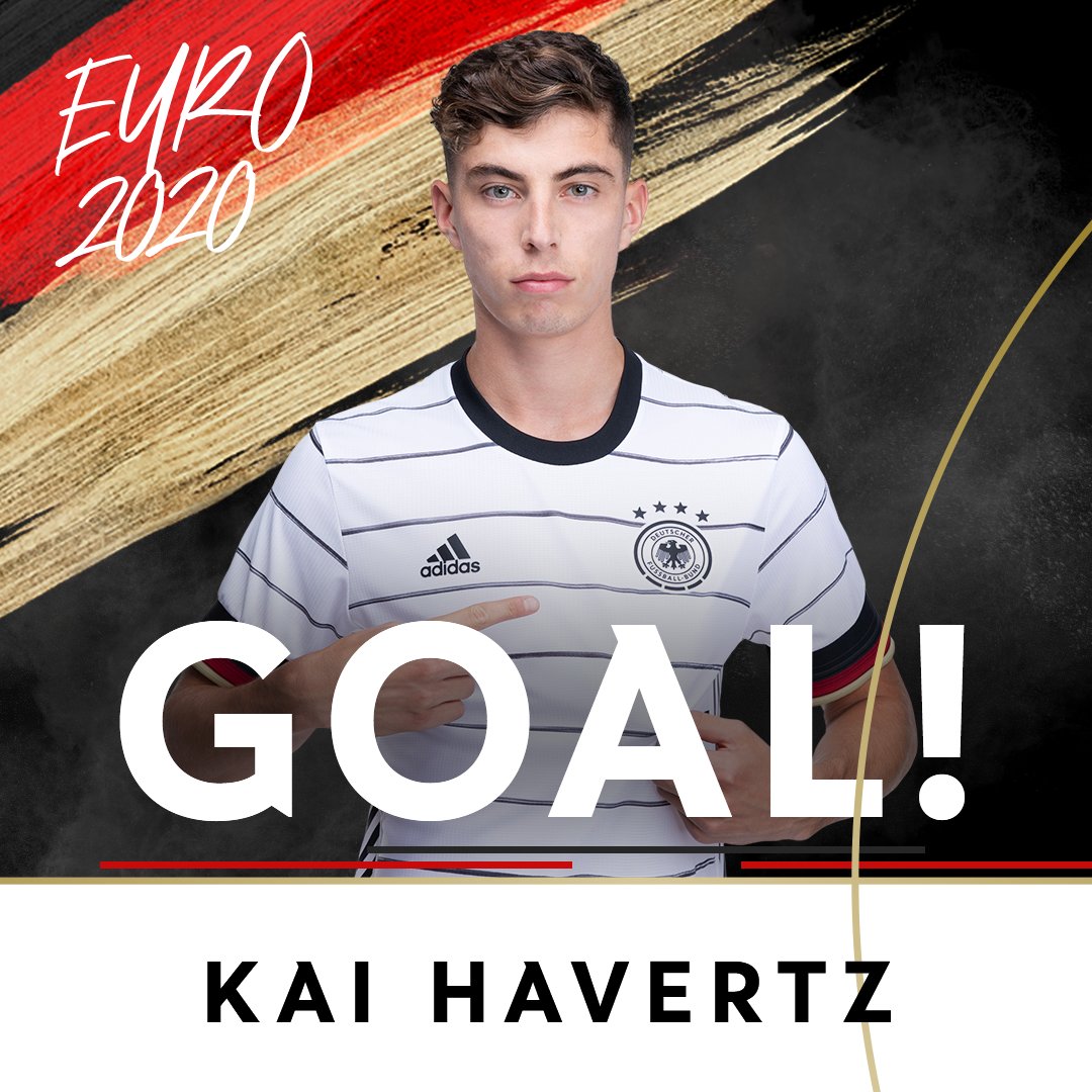 DFB_Team_EN's tweet photo. GOOOAAALLLL!!!! ⚽ COME ON KAI! 💪 (35')

#POR 1-1 #GER

#DieMannschaft #EURO2020 #PORGER https://t.co/8htCLYdqPN