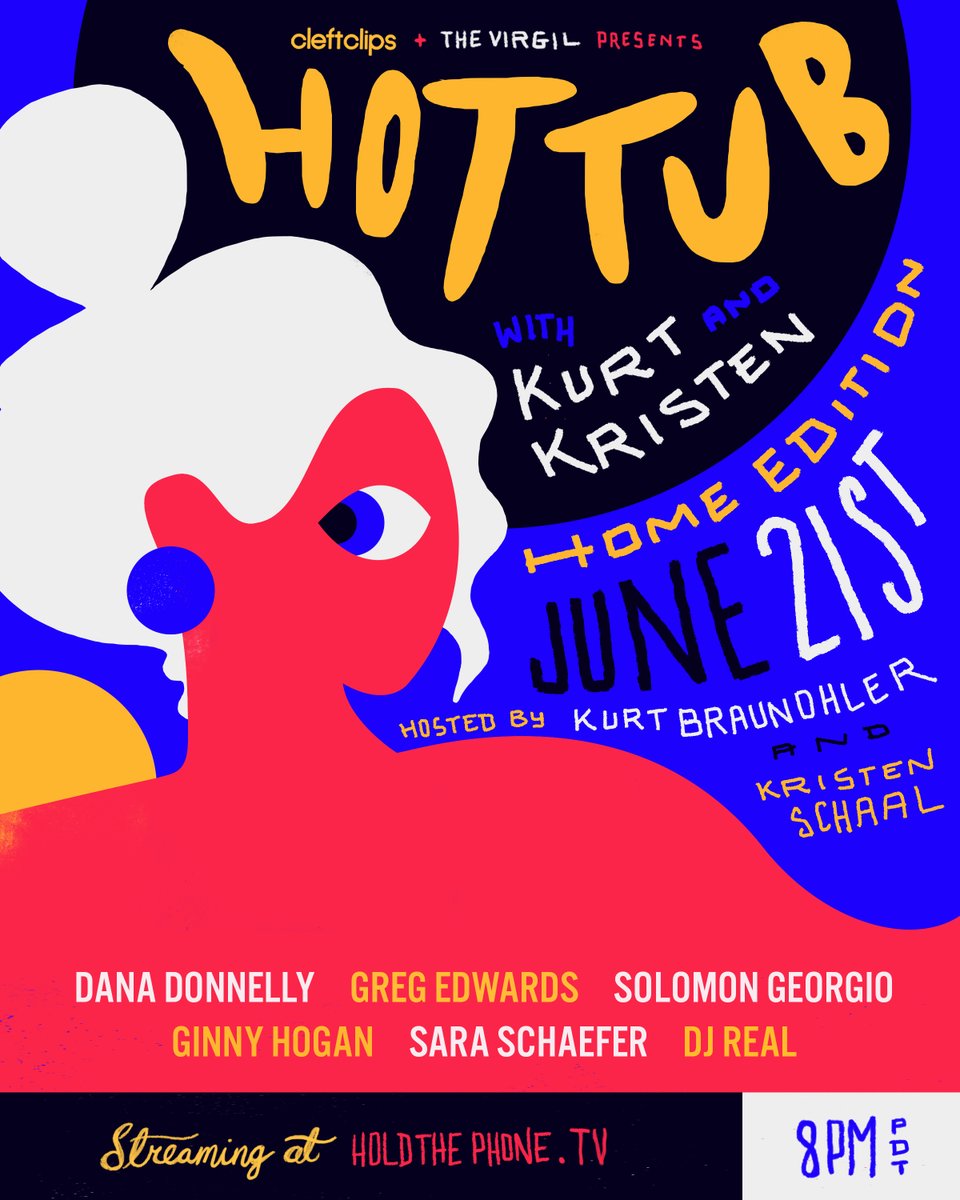 HotTub_Show's tweet photo. Hot Tub HOME EDITION streams tonight at @htpcomedy on YouTube w/ Sara Schaefer, Dana Donnelly, Solomon Georgio &amp; more! 
Watch 8pm pacific: https://t.co/PSTCoWV9Aq https://t.co/KEtCL4Tql9