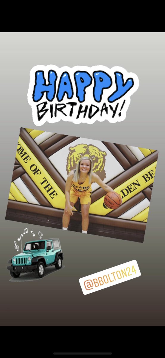 benuwbb's tweet photo. Birthday shoutout to our Jeep driving Jam session queen @Brooke24Bolton ! 🎉 https://t.co/jNnNgL1Ris