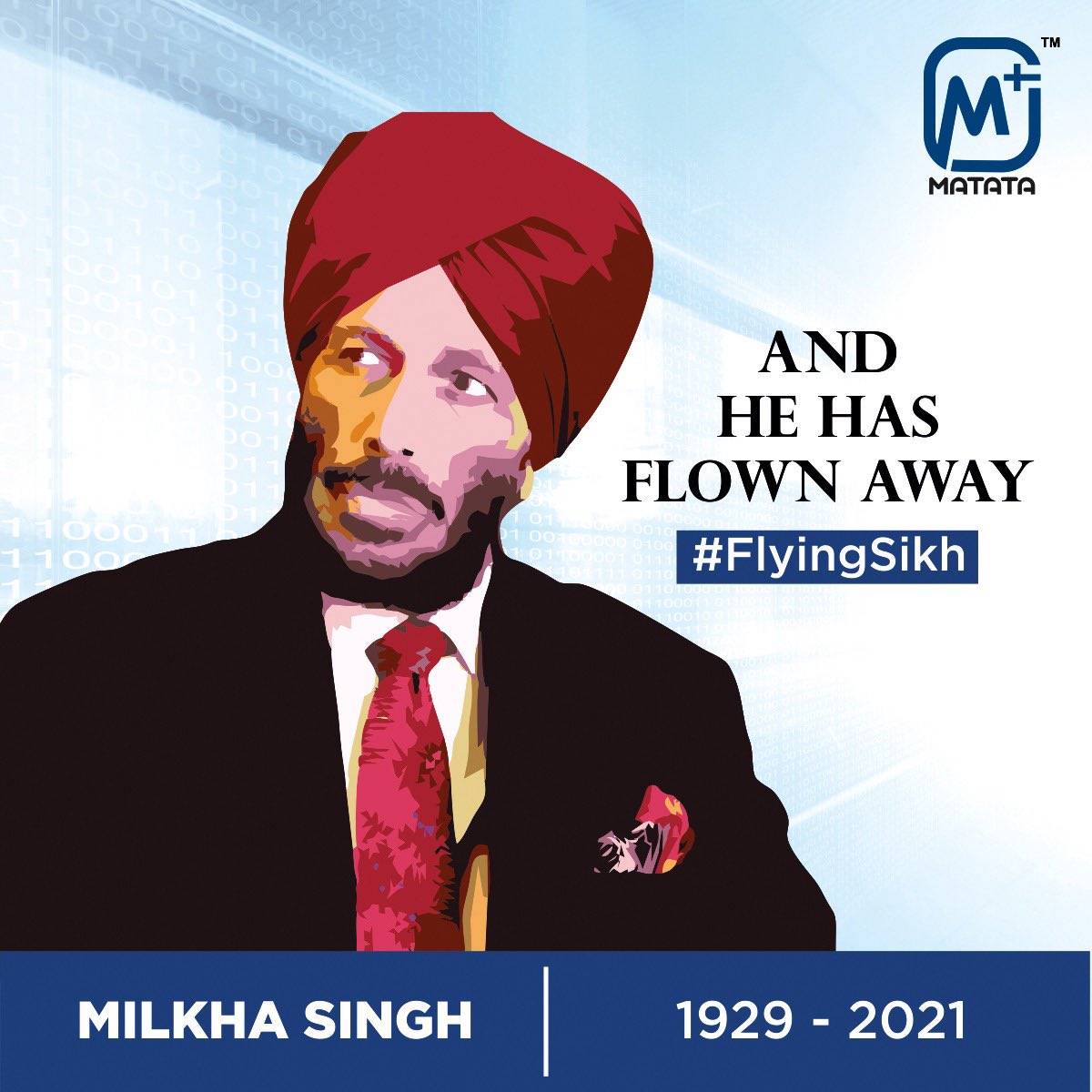 MatataIndia_Off's tweet photo. Paying tribute to the #FlyingSikh. The legend will live on in the heart of millions of Indians. 
#MilkhaSingh  #FlyingSikh 🙏🏻 https://t.co/Xbma6Eb8gk