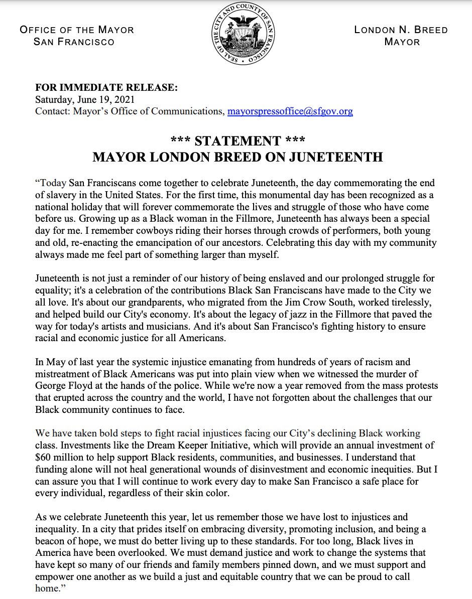 London Breed tweet media