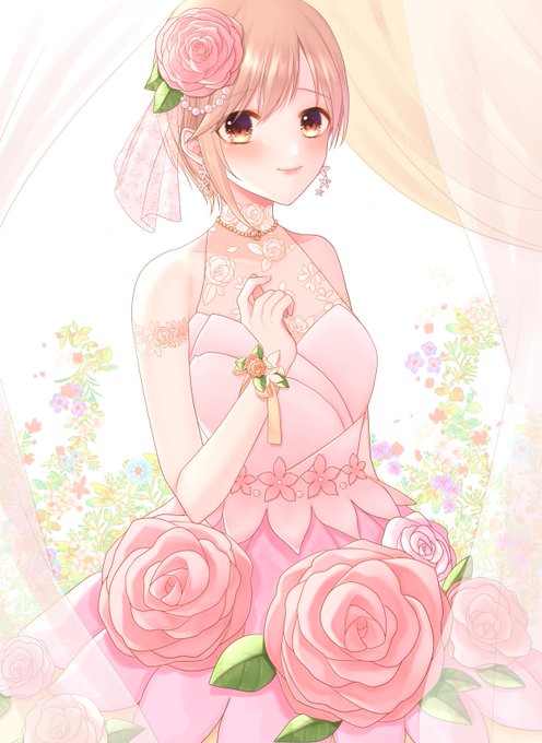 「closed mouth wedding dress」 illustration images(Oldest)