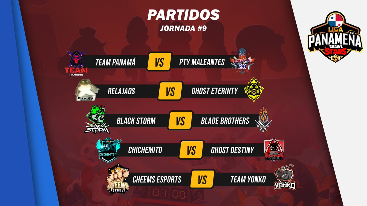 LigaPMA_BS's tweet photo. 🏆🔥MATCH DAY🔥🏆

🌀Los esperamos en esta Última jornada #9 !🌀

ÚLTIMA JORNADA! A LAS FINALES 🎊🔥

📈+Tabla de Clasificación J#9

⏰| Hoy a las 7:00 Pm🔥

📺| transmisión  https://t.co/RqsITMuLmh

🎙️| Casters @SamferPTY
Y @SusanooGaming

No te los pierdas! 🇵🇦
#LigaPtyBs 🇵🇦🏆 https://t.co/2s9abiWCTk